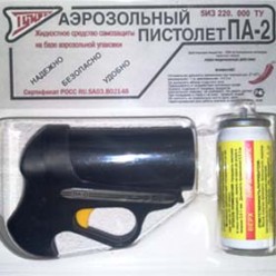Пистолет аэрозольный «ПА-2 с ДВ 15% (Антизверь)» , ПА-2, Тюменские Аэрозоли