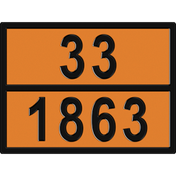 Табличка опасный груз по ДОПОГ 33/1863 - Авиационное топливо, Знак,